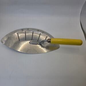 Foley Vintage Aluminum Food Press Rocker Chopper Masher Yellow Handle USA